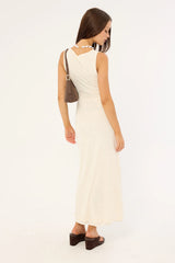 Motel Gerda Maxi Dress Floral Flock Cream