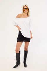 Thrills New Romance Lace Mini Slip Skirt Black