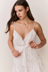 Sibelle Floral Embroidered Cotton Mini Dress