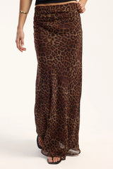 Luck & Trouble Sacha Leopard Maxi Skirt Animal Print