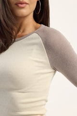 Lioness Bronx Raglan Long Sleeve Top Lemon