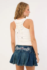 Neovision Yokai Lace Back Tank Top White