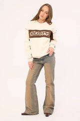 Rusty Choc Top L/S Oversize Crew Cream