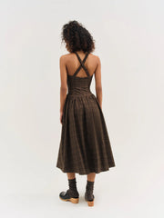 University Plaid Midi Dress