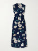 Floral printed ponte midi dress