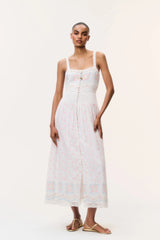 Cerys Embroidered Cotton Maxi Dress