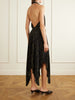 Paulina pleated ruched georgette midi dress