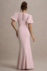 Love Letters | Pink Puff-Sleeve Maxi Dress