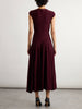 Pleated wool midi dress