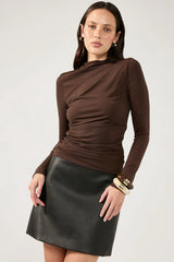 Perfect Stranger Kendra Faux Leather Mini Skirt Black