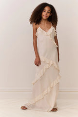 Tween Mini Rialto Cream Maxi Dress