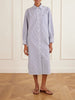 Stella striped cotton-poplin midi shirt dress