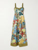 Solstice floral-print organic cotton-poplin midi dress