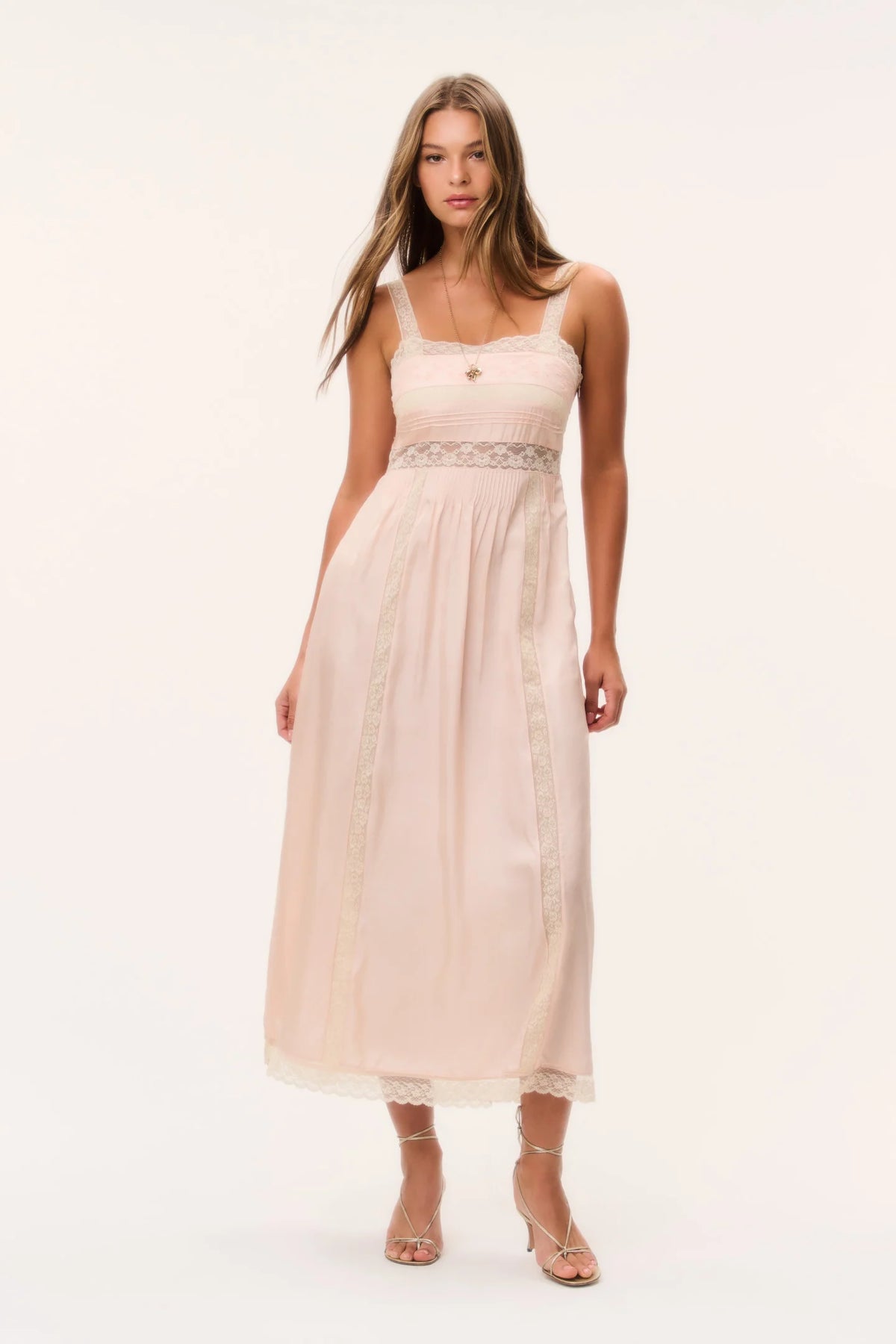 Cerys Silk Lace-Trimmed Maxi Dress