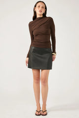 Perfect Stranger Kendra Faux Leather Mini Skirt Black