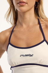 Rusty Maneater Fitted Halter Top Egret