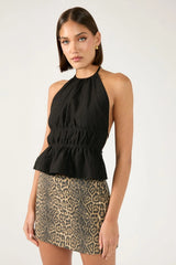 Perfect Stranger Amur Mid Rise Leopard Mini Skirt Leopard