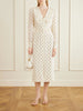Belted polka-dot silk-crepe midi dress