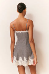 Teddi Lace-Trimmed Mini Dress