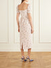 Floral-print silk-satin midi dress